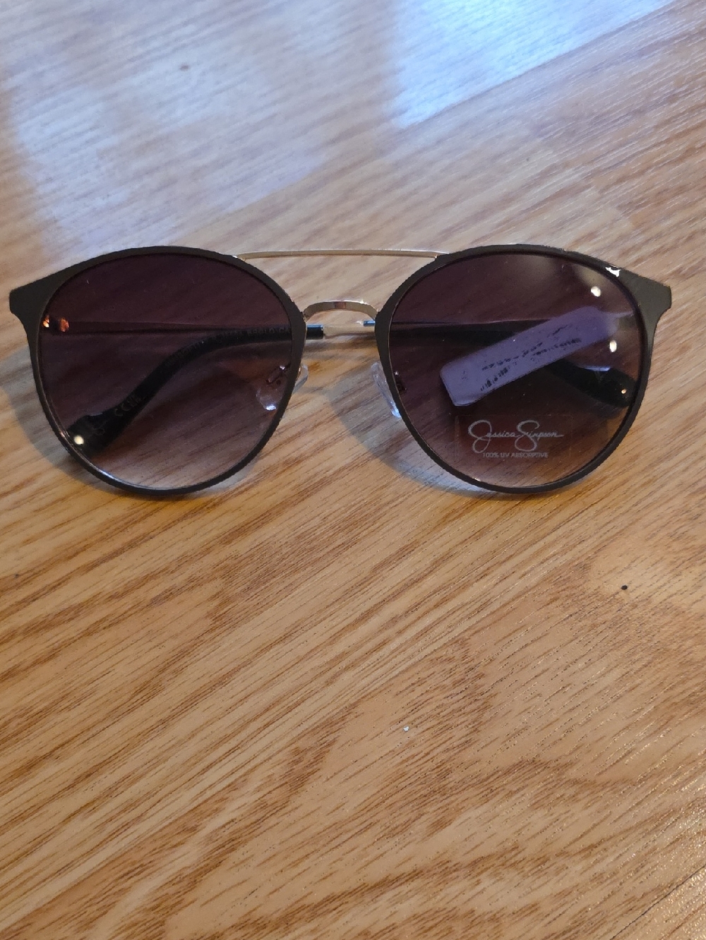 Jessica Simpson Brown/Gold Frame Sunglasses